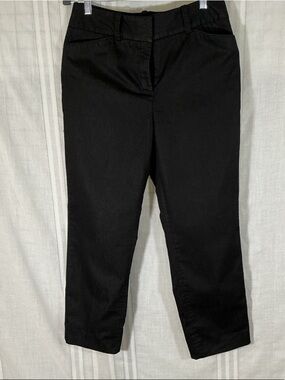 Anne Klein Black Straight Leg Pants Size 10 Stretch Career Workwear